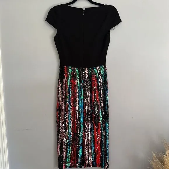 Dress The Population Cap Sleeve Plunge Dress - Size XXS‎